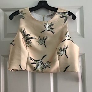 Yellow Floral Crop Top